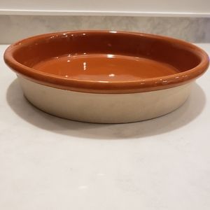 Vintage Bennington Potters 1883 Brown round stoneware dish